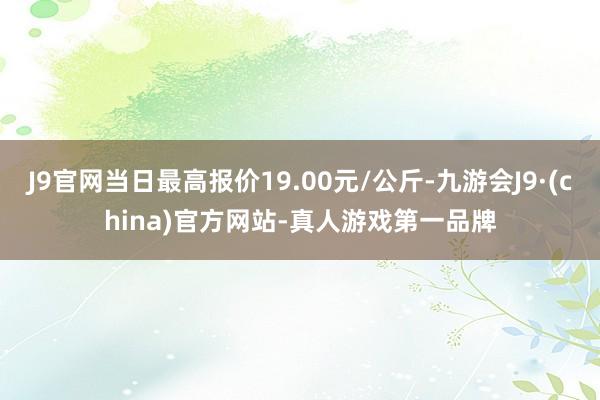 J9官网当日最高报价19.00元/公斤-九游会J9·(china)官方网站-真人游戏第一品牌